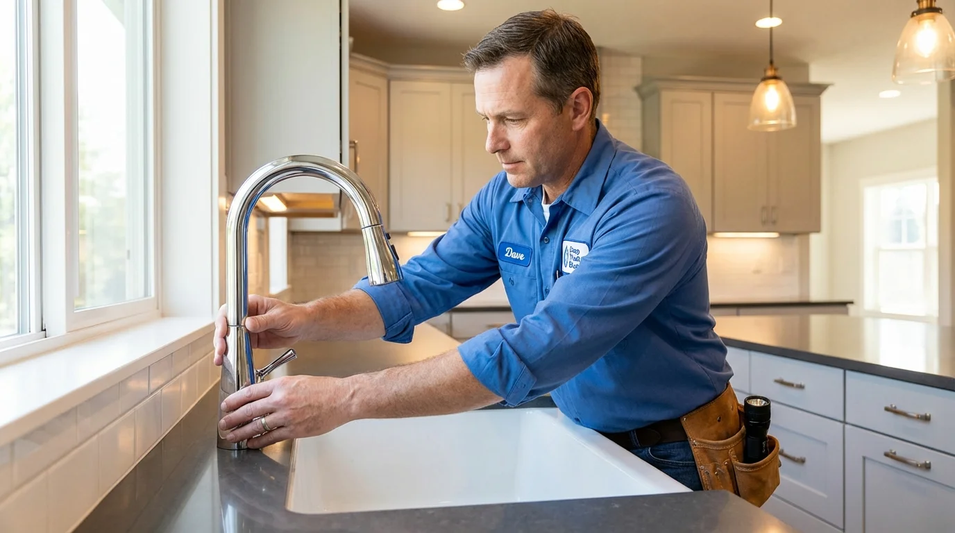 Kitchen faucet installation by Johns Plumbing LLC in Newark